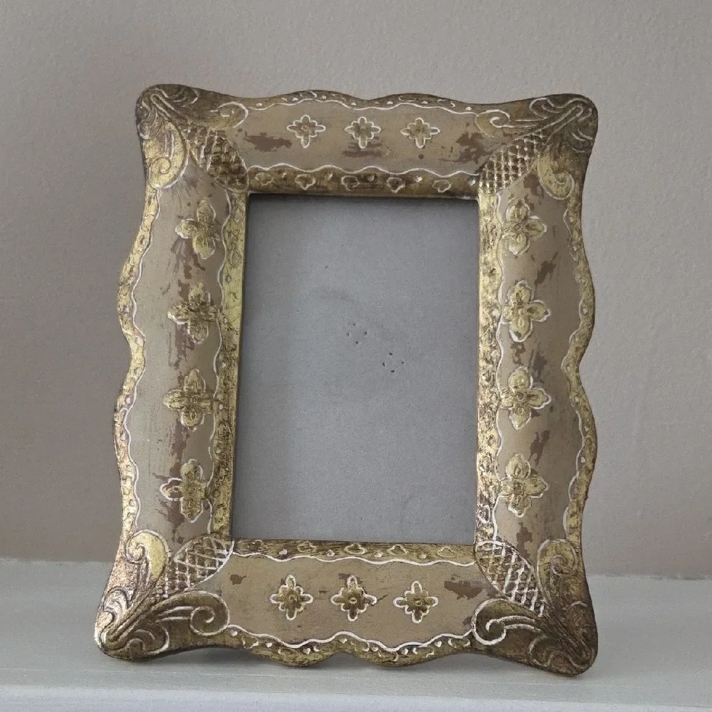 Elegant Gold and Brown Decorative Frame